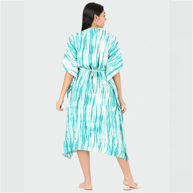 Green and Dye Dyed Maternity Kaftan Midi Dress